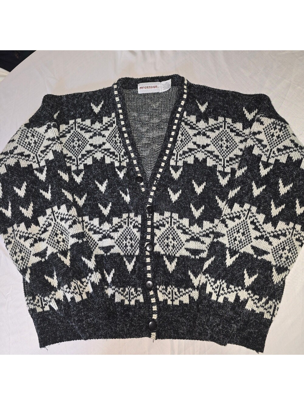 Vintage 90s McGregor Fair Isle Cardigan Sweater Men's 3XL